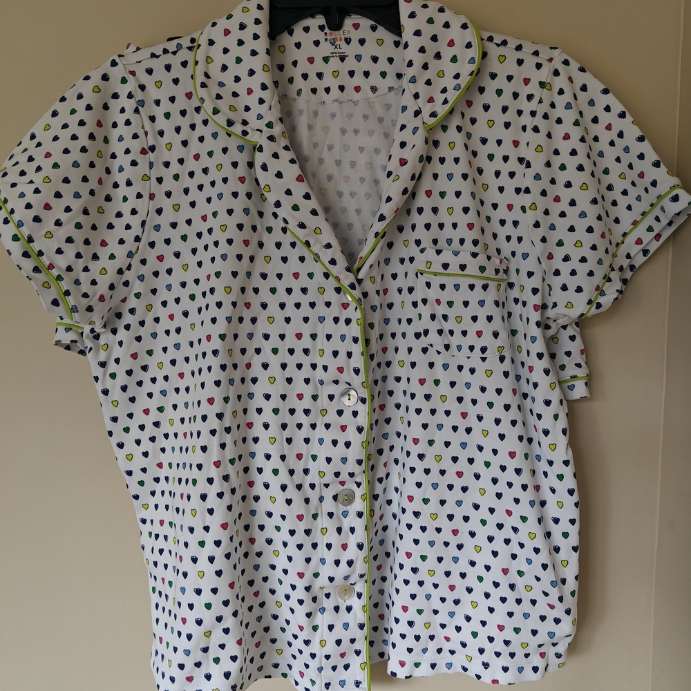 Roller Rabbit White Heart Print Pajamas